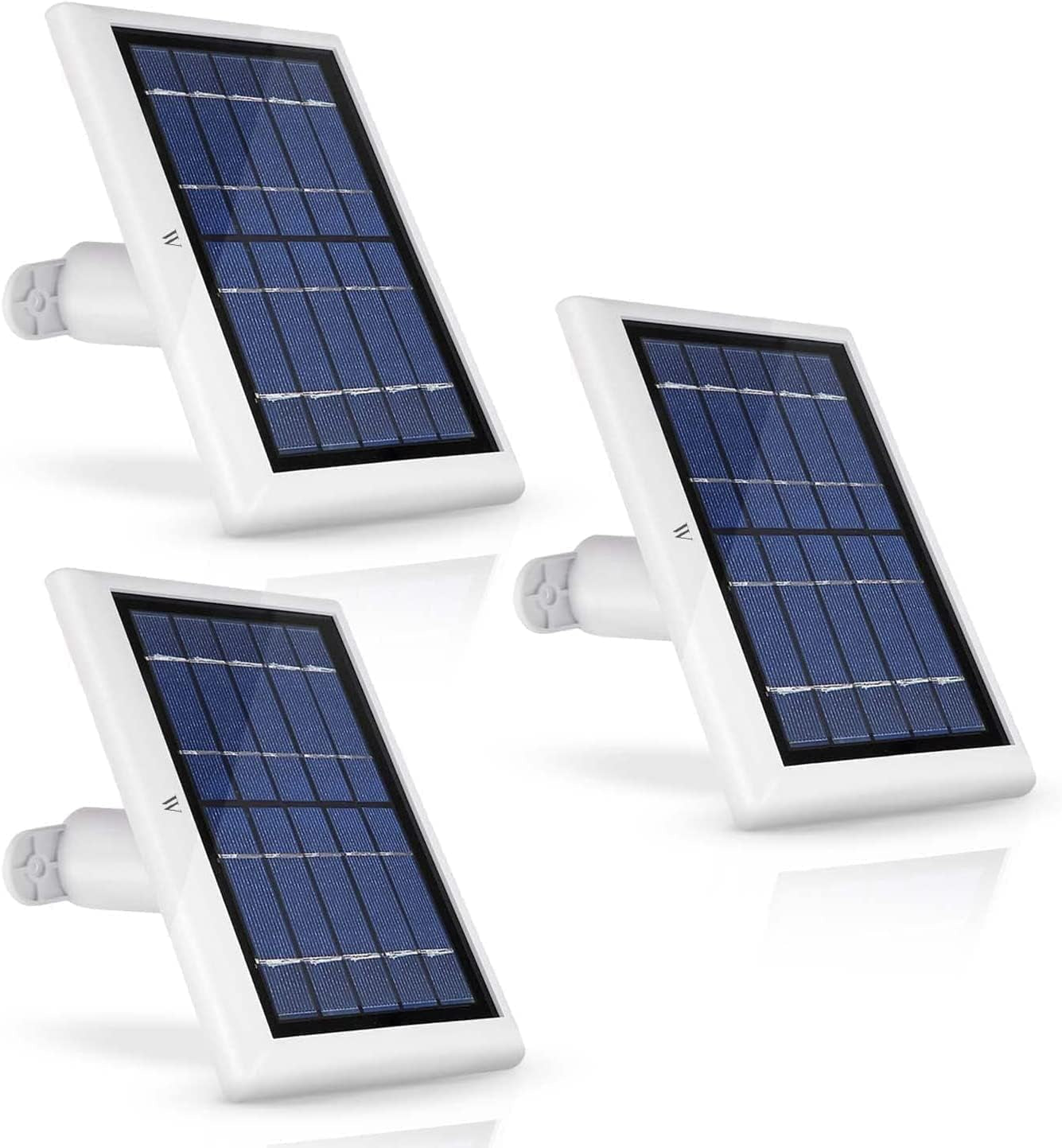 Solar Panel Compatible with Ring Spotlight Cam & Spotlight Cam 2K/Plus/Pro Battery, Stick up Cam/Pro & Outdoor Cam plus Battery-Continuous Power for Ring Surveillance Camera, 3 Pack-White