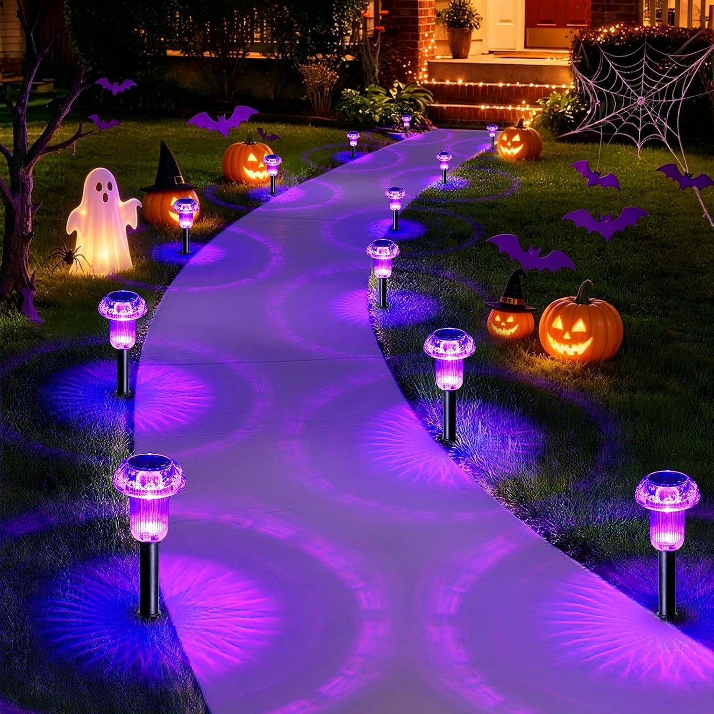 Solar Halloween Lights Outdoor Waterproof 8 Pack Halloween Decor
