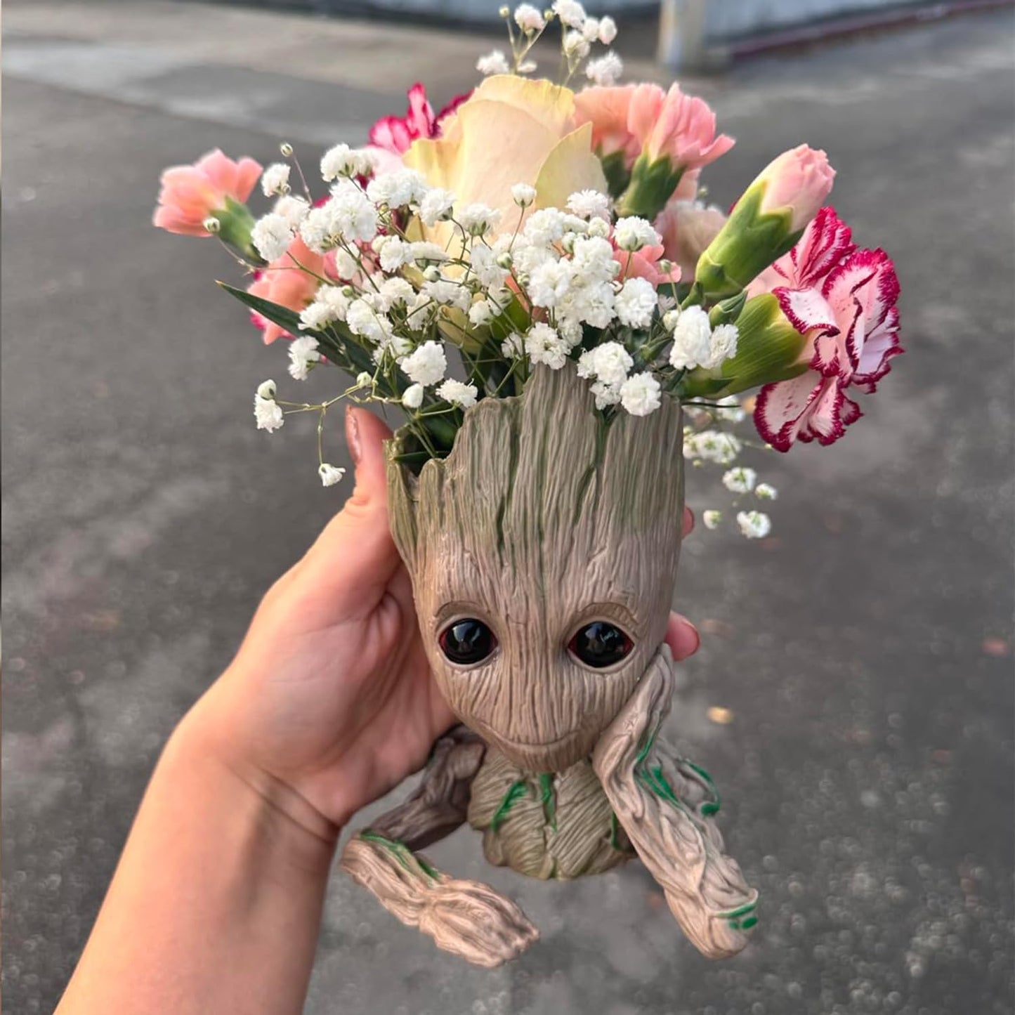 Baby Groot Pens Holder or Groot Planter Pot Perfect for Tiny Succulents 6"