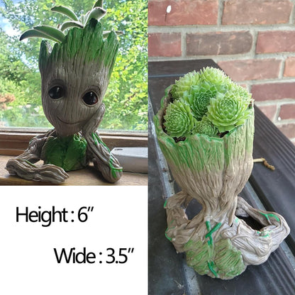Baby Groot Pens Holder or Groot Planter Pot Perfect for Tiny Succulents 6"