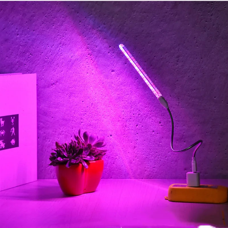 LED Grow Light Full Spectrum Plant Lamp with Flexible Hose Indoor Greenhouse Phyto USB Lamp Flower Seedling Hydroponic Light