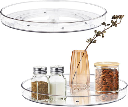 2 Pack Lazy Susan Organizer,10.6" Turntable Organizer for Pantry