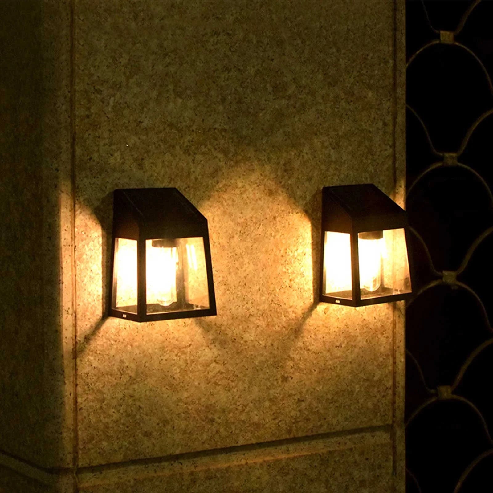 2Pc Solar Lights for Outside,Solar Security Lights,Solar Flood Lights,Outdoor Solar Lighting Stick on Wall,Solar Motion Lights
