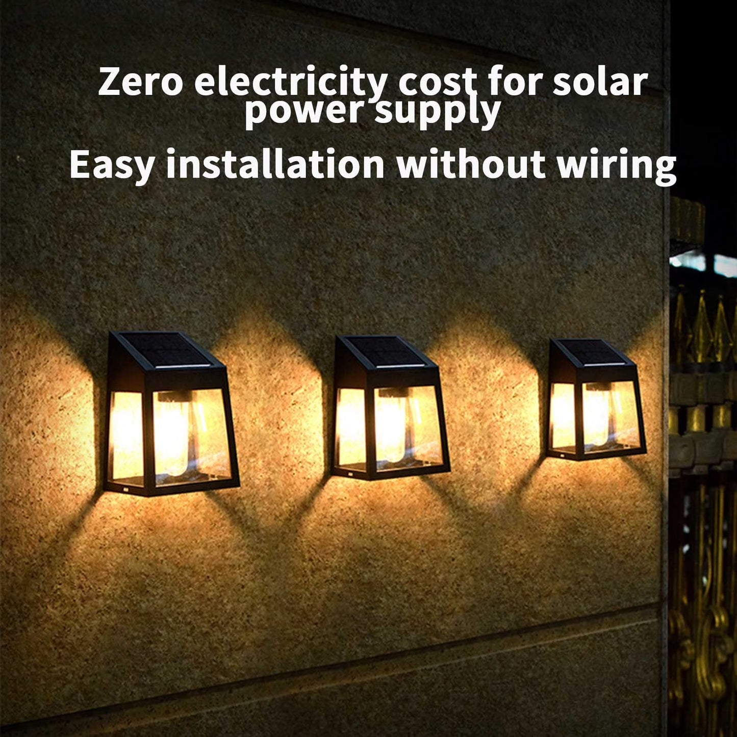 2Pc Solar Lights for Outside,Solar Security Lights,Solar Flood Lights,Outdoor Solar Lighting Stick on Wall,Solar Motion Lights