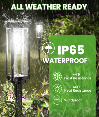 Solar Landscape Lights, 6 Pack, Cool White, IP65