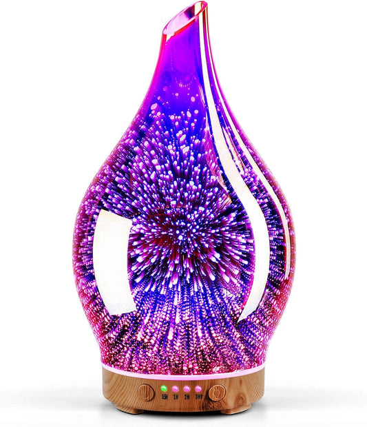 Essential Oil Diffuser 150Ml Handmade Glass Diffuser 6H Runtime